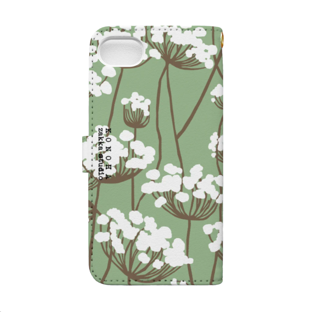 ｋｏｎｏｈａ舎の北欧花04MT Book-Style Smartphone Case :back