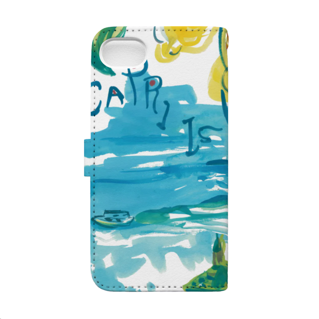 ひなげし商店のアモーレ＊カプリ島 Book-Style Smartphone Case :back