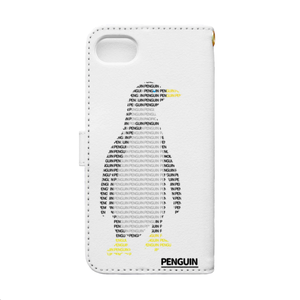 ためしにのモジデペンギン 手帳型スマホケースの裏面