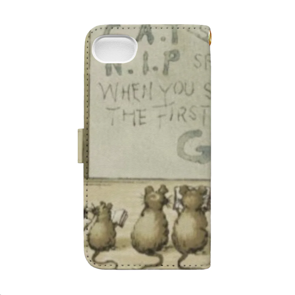 amibaのCat講座 Book-Style Smartphone Case :back