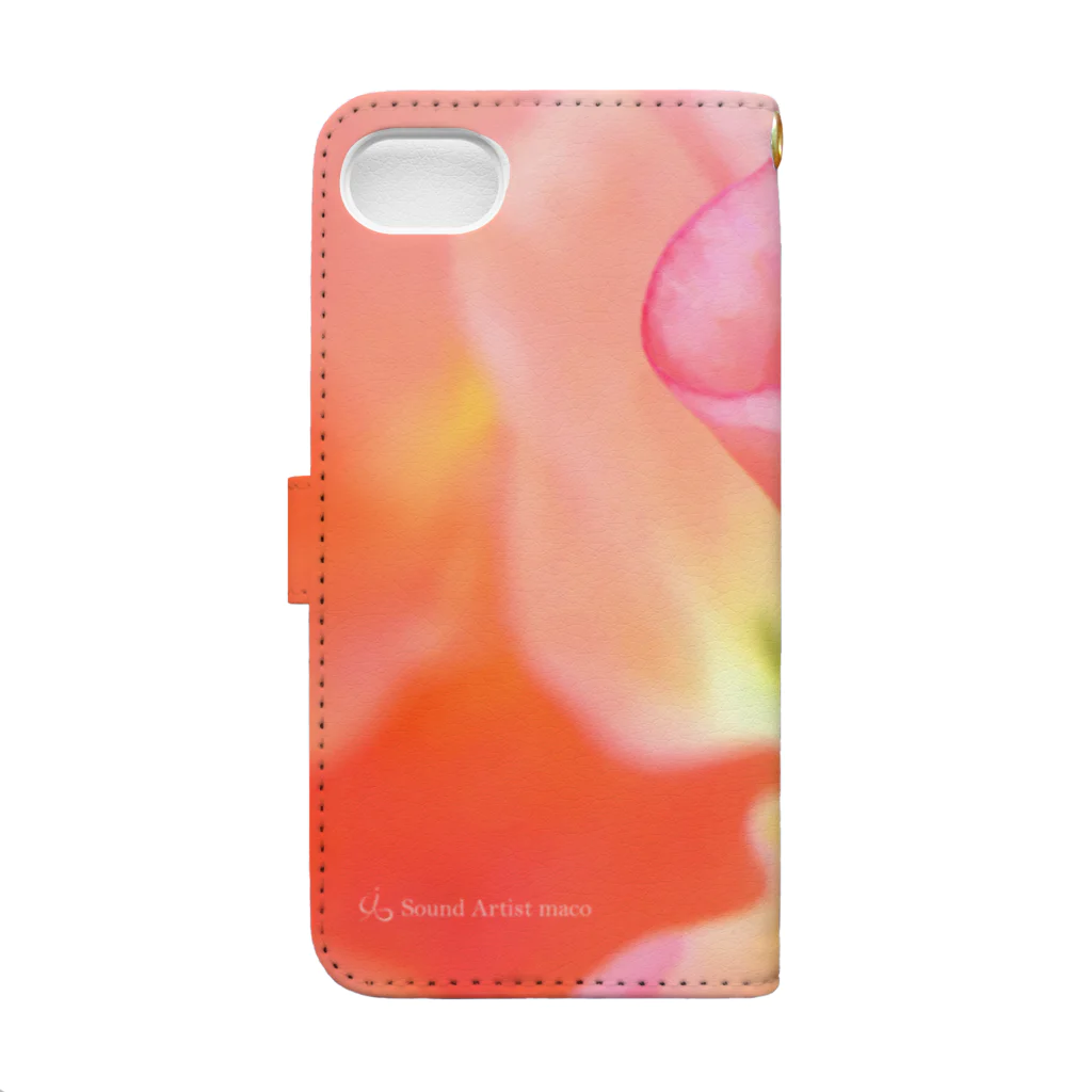 Flowering TAOの燈火【スイトピー】（花の色） Book-Style Smartphone Case :back