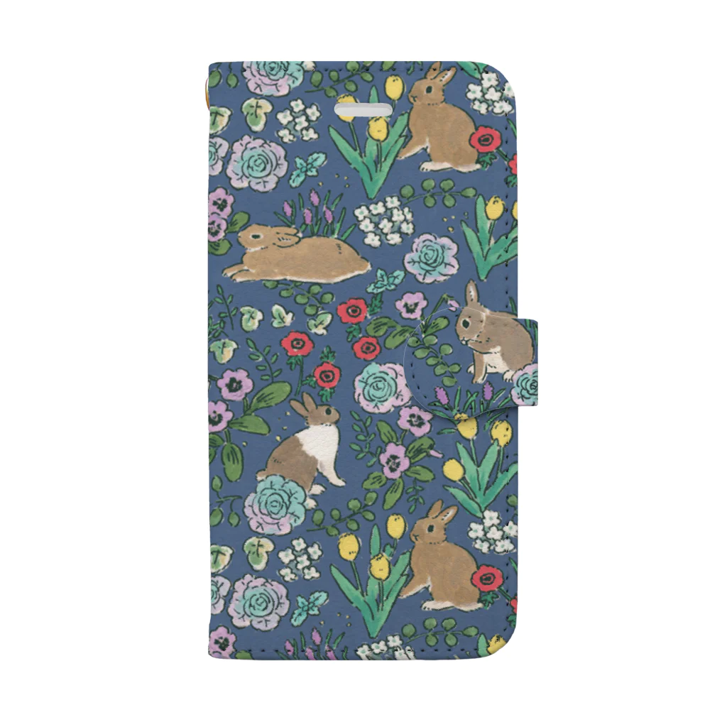 SCHINAKO'Sのうさぎさんと早春の花 Book-Style Smartphone Case