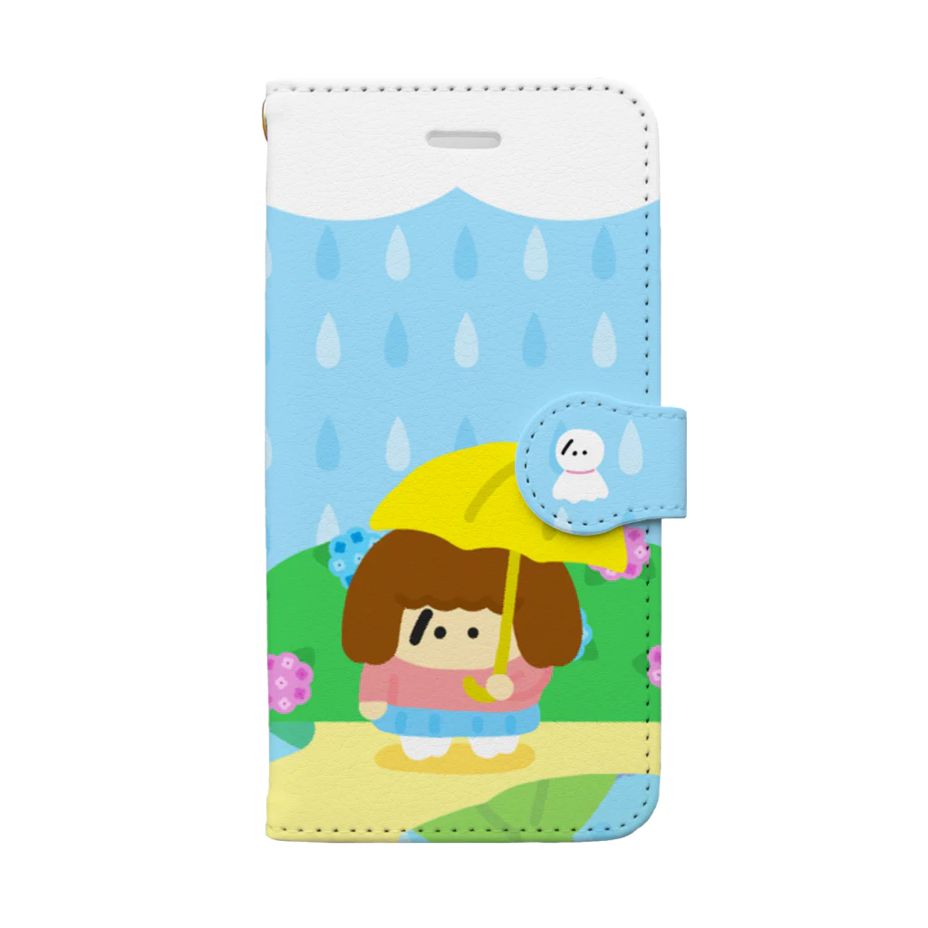 Naito_hの雨の日とアジサイとわたし Book-Style Smartphone Case