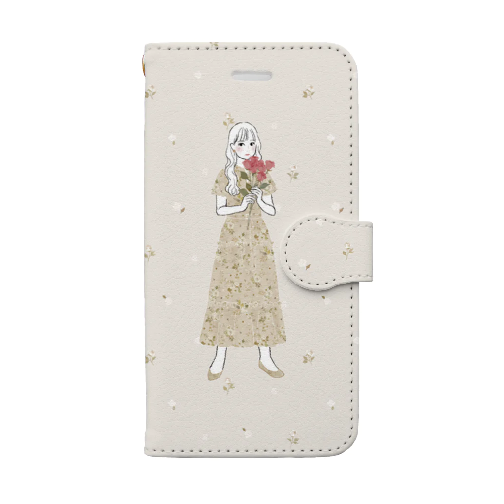 三浦朋代のRuimeme × 三浦朋代 〈Agathe〉flower tiered dress Book-Style Smartphone Case