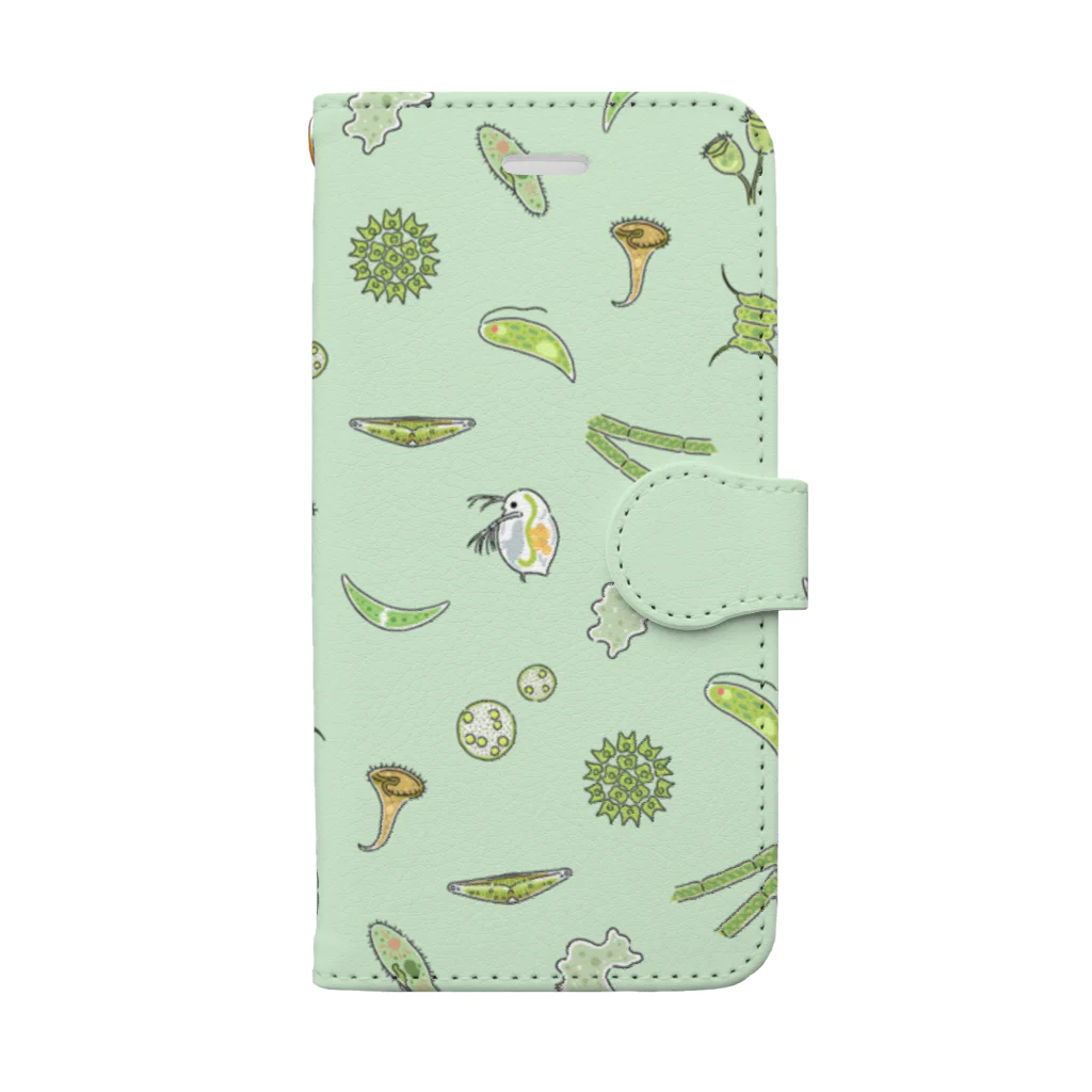 深海Collectiteの微生物大集合　手帳型スマホケース Book-Style Smartphone Case