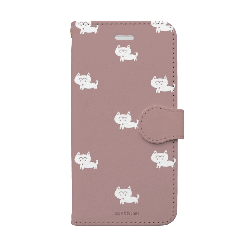 fluffy triangle earsの【iPhoneSE第2・3世代　iPhone7・8対応】柴犬チャコの手帳型スマホケース 手帳型スマホケース