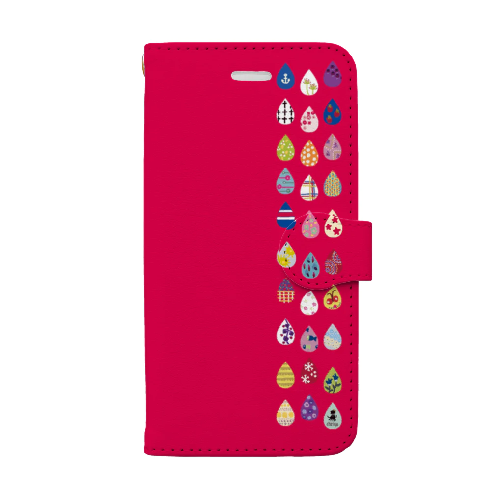 chiruyaのしずく　ピンク　 Book-Style Smartphone Case