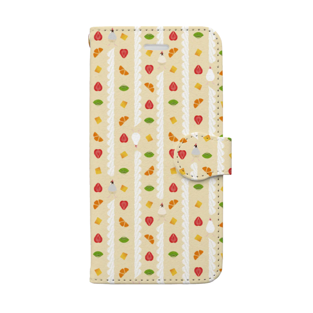 るこのFruit sandwich Whipped cream Book-Style Smartphone Case