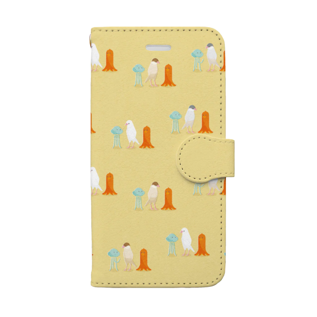 るこの細長い仲間たち beige Book-Style Smartphone Case