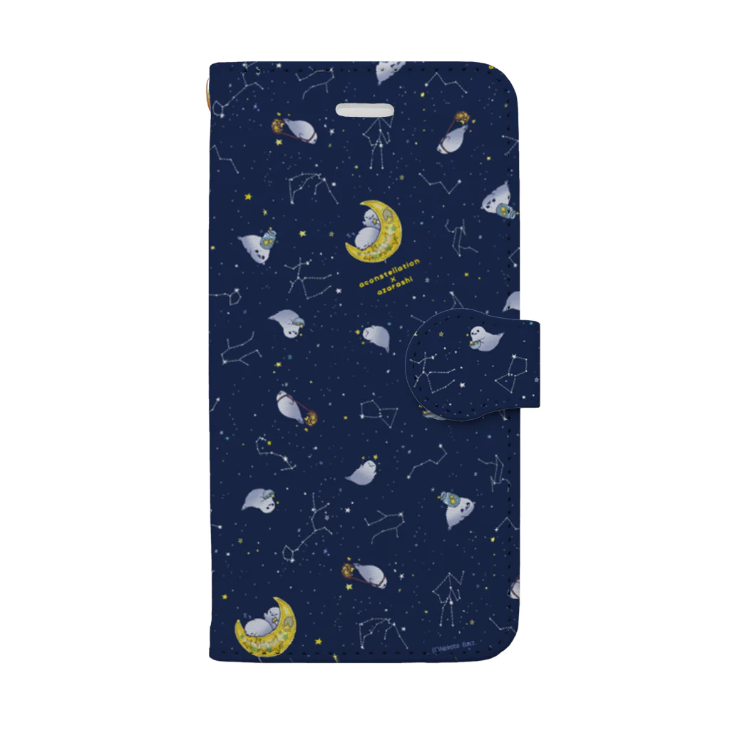 BARE FEET/猫田博人の星座アザラシ・手帳型ケース Book-Style Smartphone Case