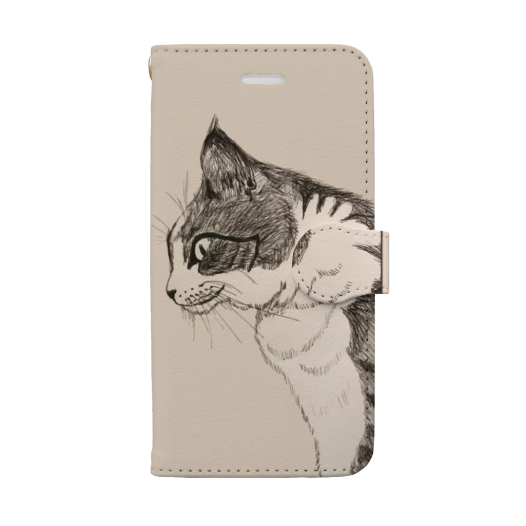 AGKの向かい合う猫のiPhoneケース（7/8専用） Book-Style Smartphone Case