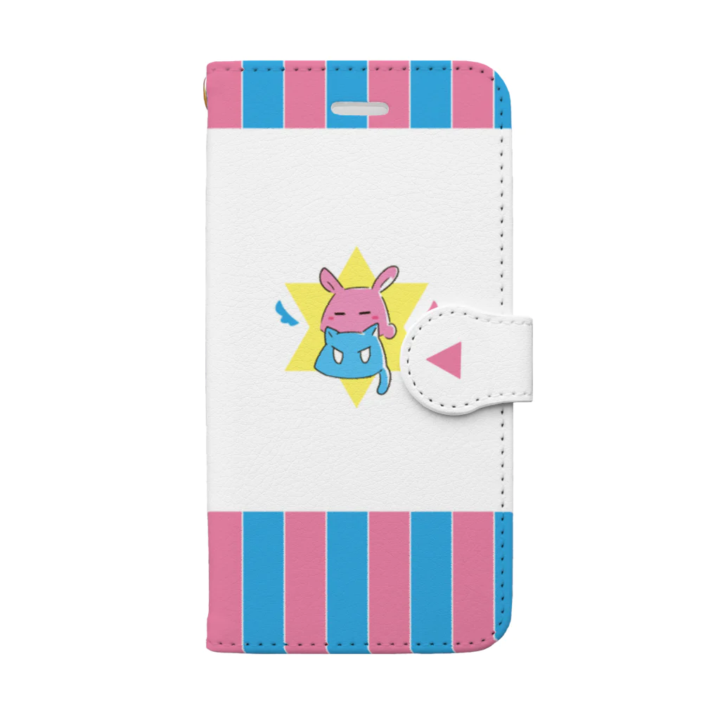 NDG2-1amanoのねこうさ Book-Style Smartphone Case