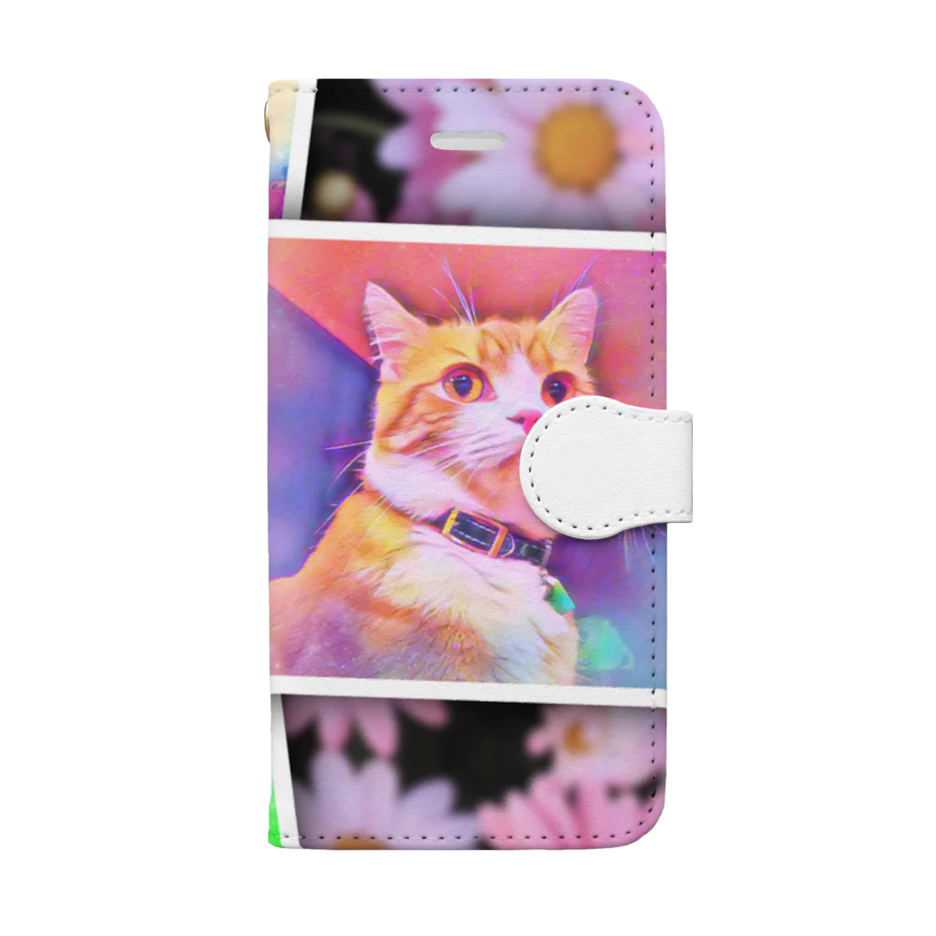 KGD 3nyansのゆめかわねこ Book-Style Smartphone Case