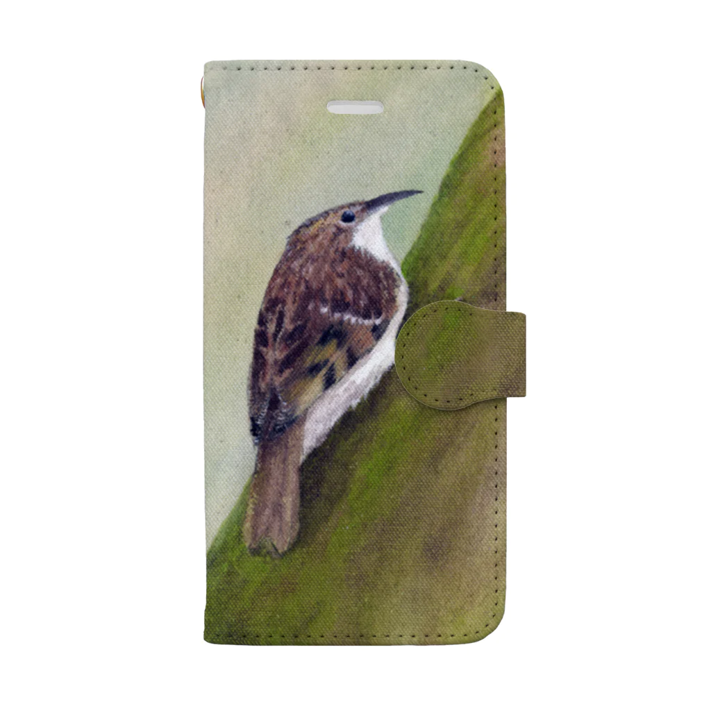 野鳥生活の手帳型 キバシリ Book-Style Smartphone Case