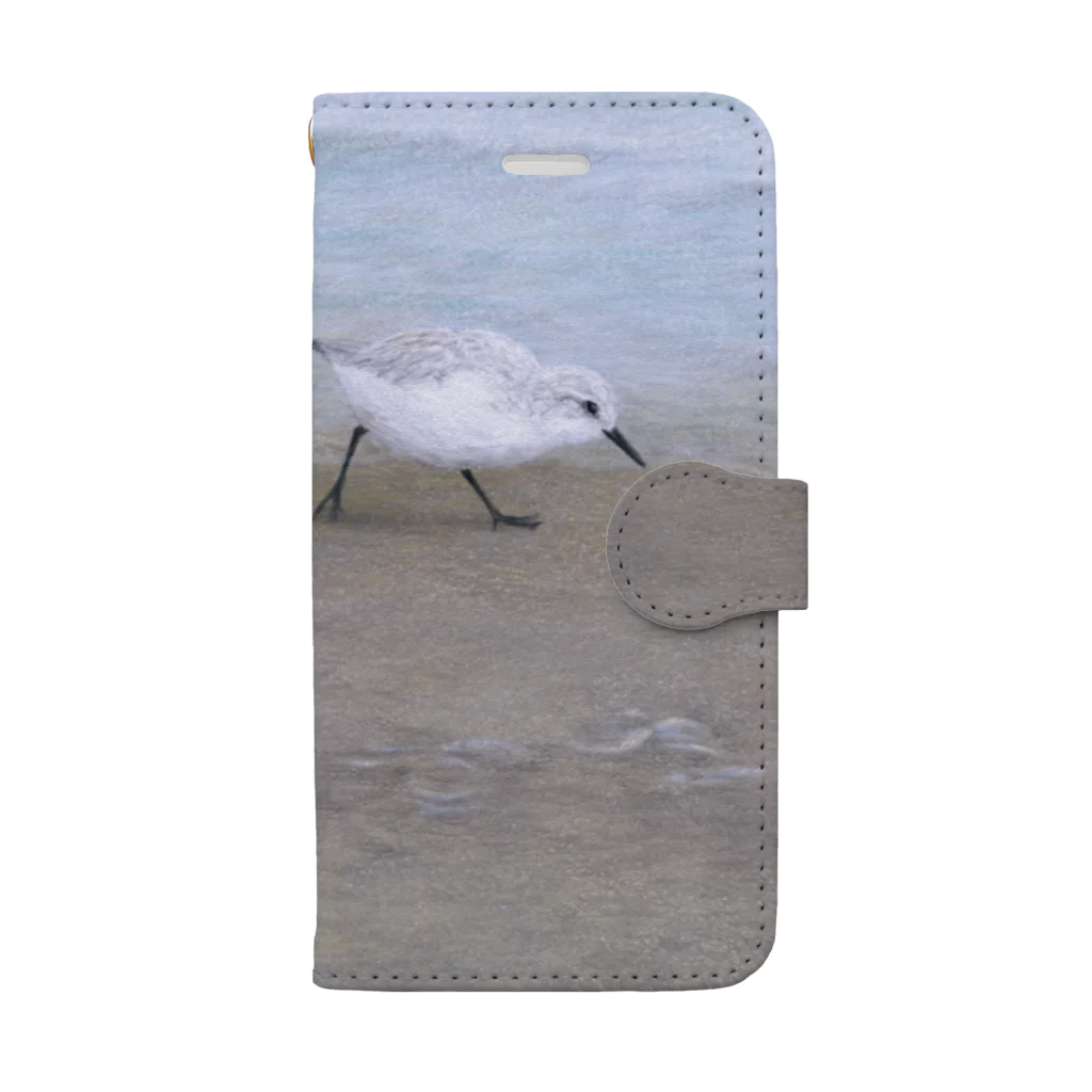 野鳥生活の手帳型 ミユビシギ Book-Style Smartphone Case