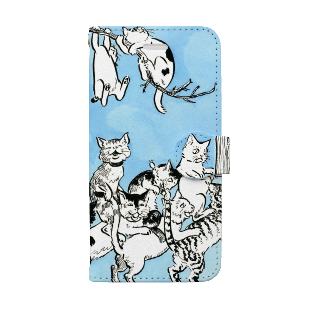 lofi_bearの北澤楽天 ねこのくにの幼稚園　1915 Book-Style Smartphone Case