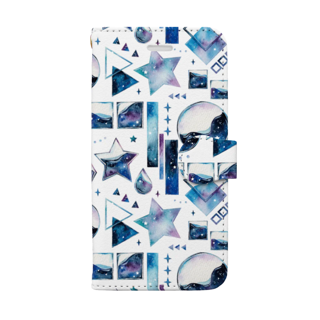 & colorsの図形×星空 Book-Style Smartphone Case