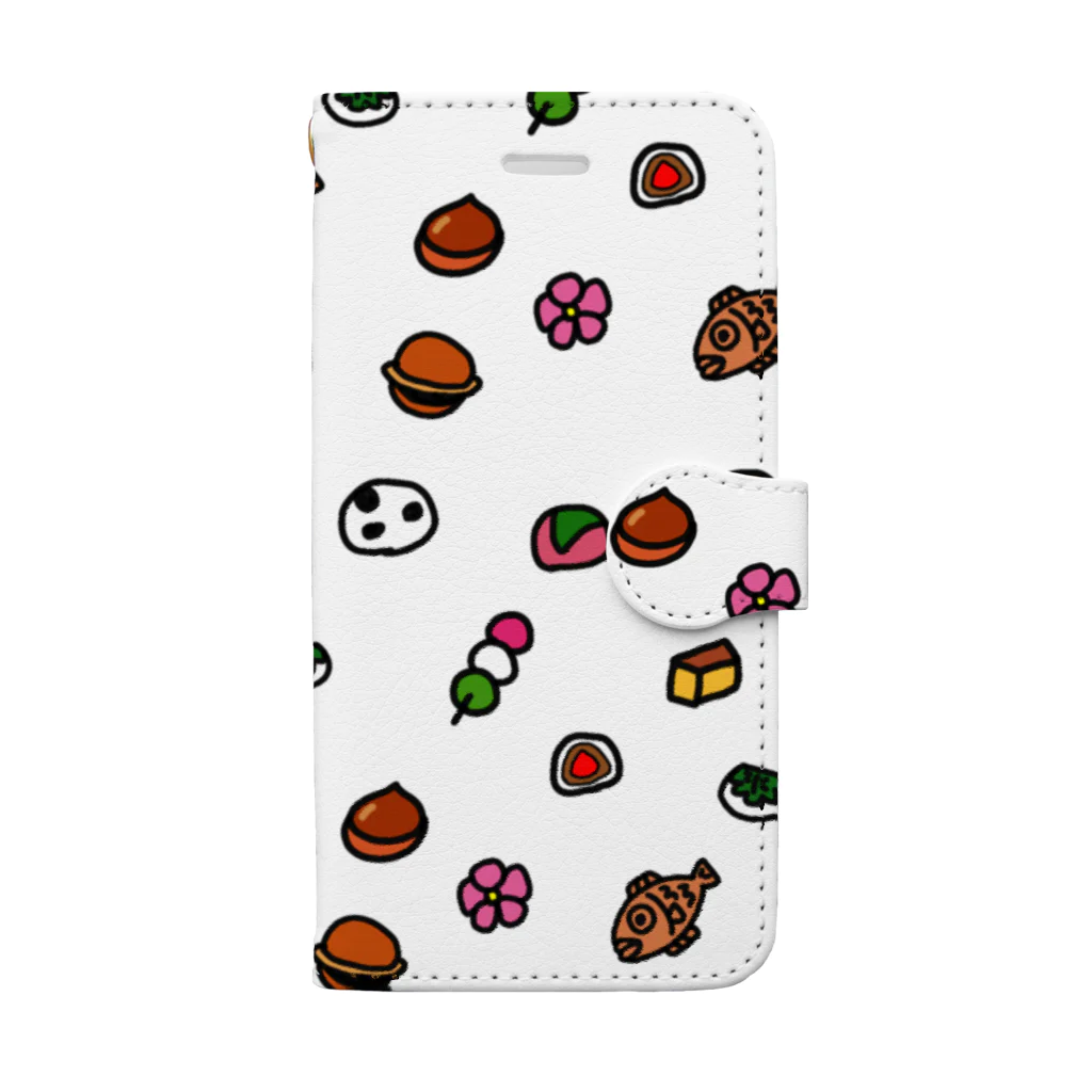 sumiOHの和菓子いっぱい Book-Style Smartphone Case