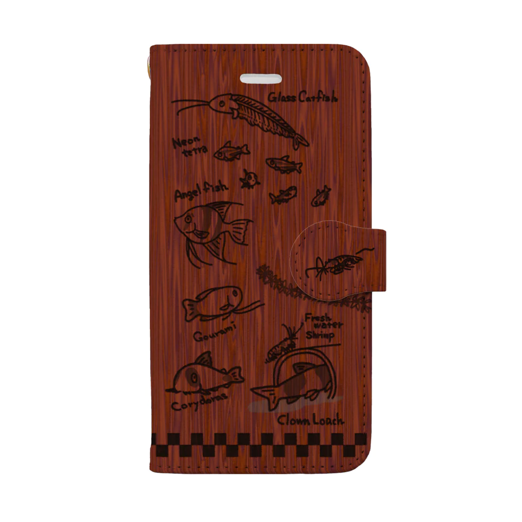 ぺんぎん丸の【iPhone6/6s/7/8専用】熱帯魚さん大集合！ Book-Style Smartphone Case