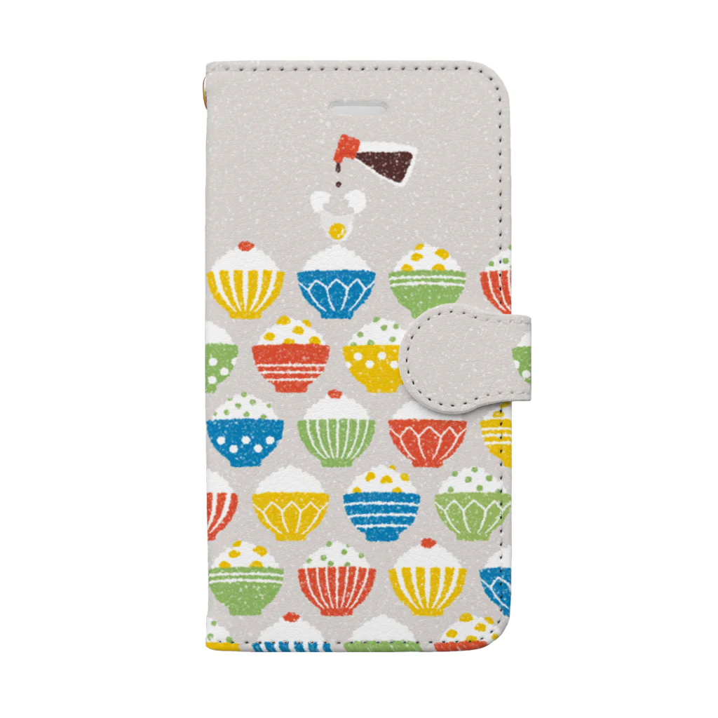 123izmのごはん Book-Style Smartphone Case