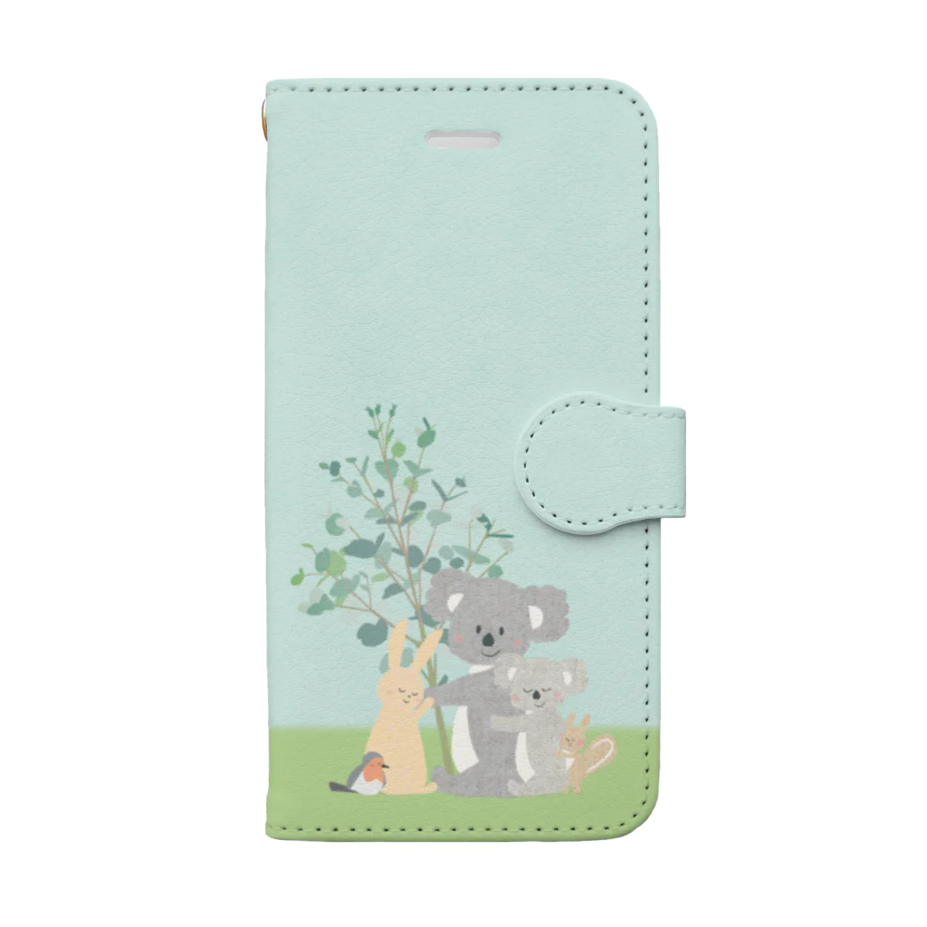 やたにまみこのiPhone 8/7用◆ema-emama『hug you』 Book-Style Smartphone Case