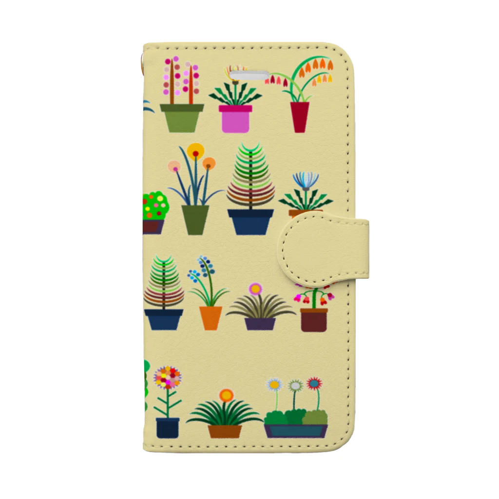 うさぎのきた道&の鉢植えたち集合（V Book-Style Smartphone Case