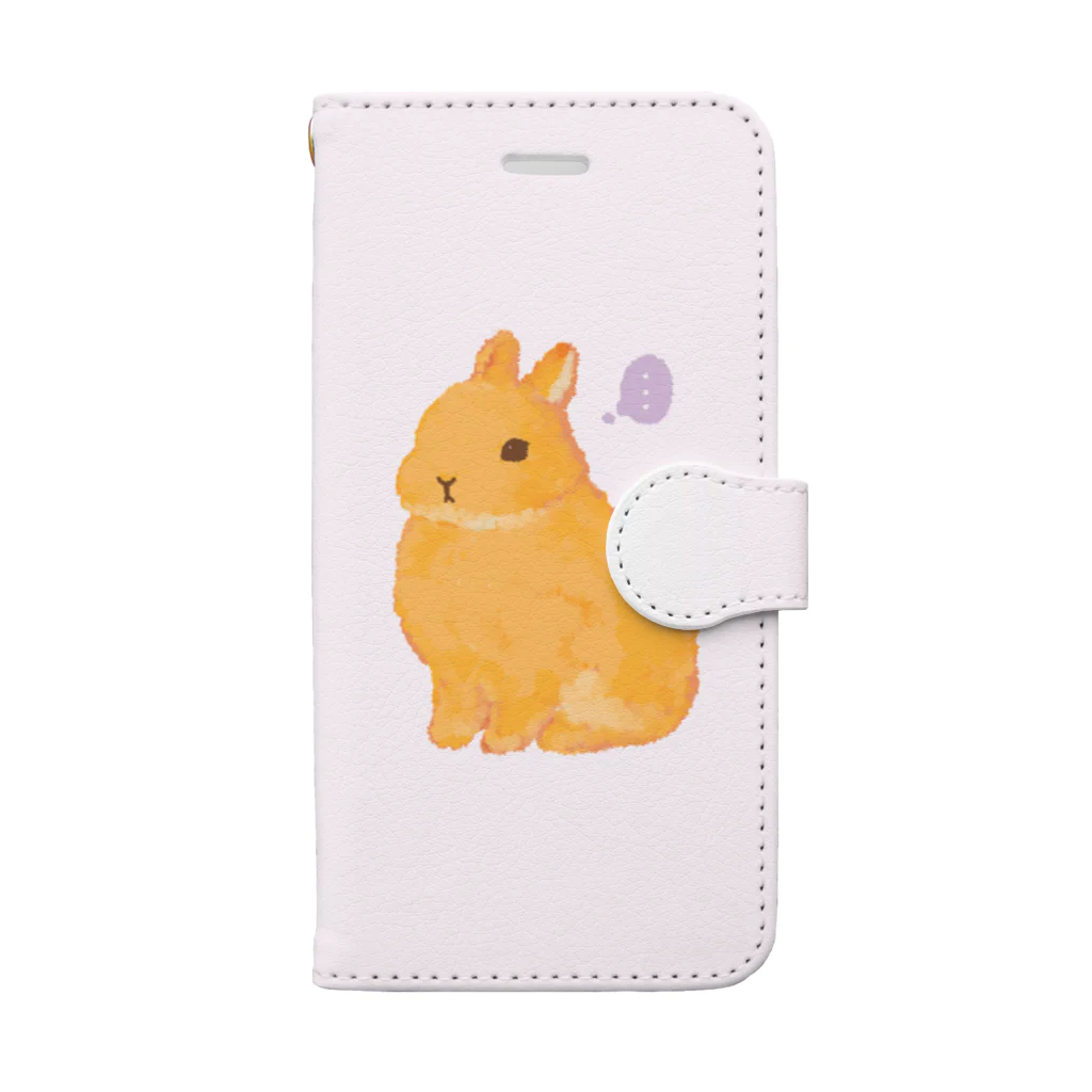 大賀一五の店のカニ爪フライとうさぎさん Book-Style Smartphone Case