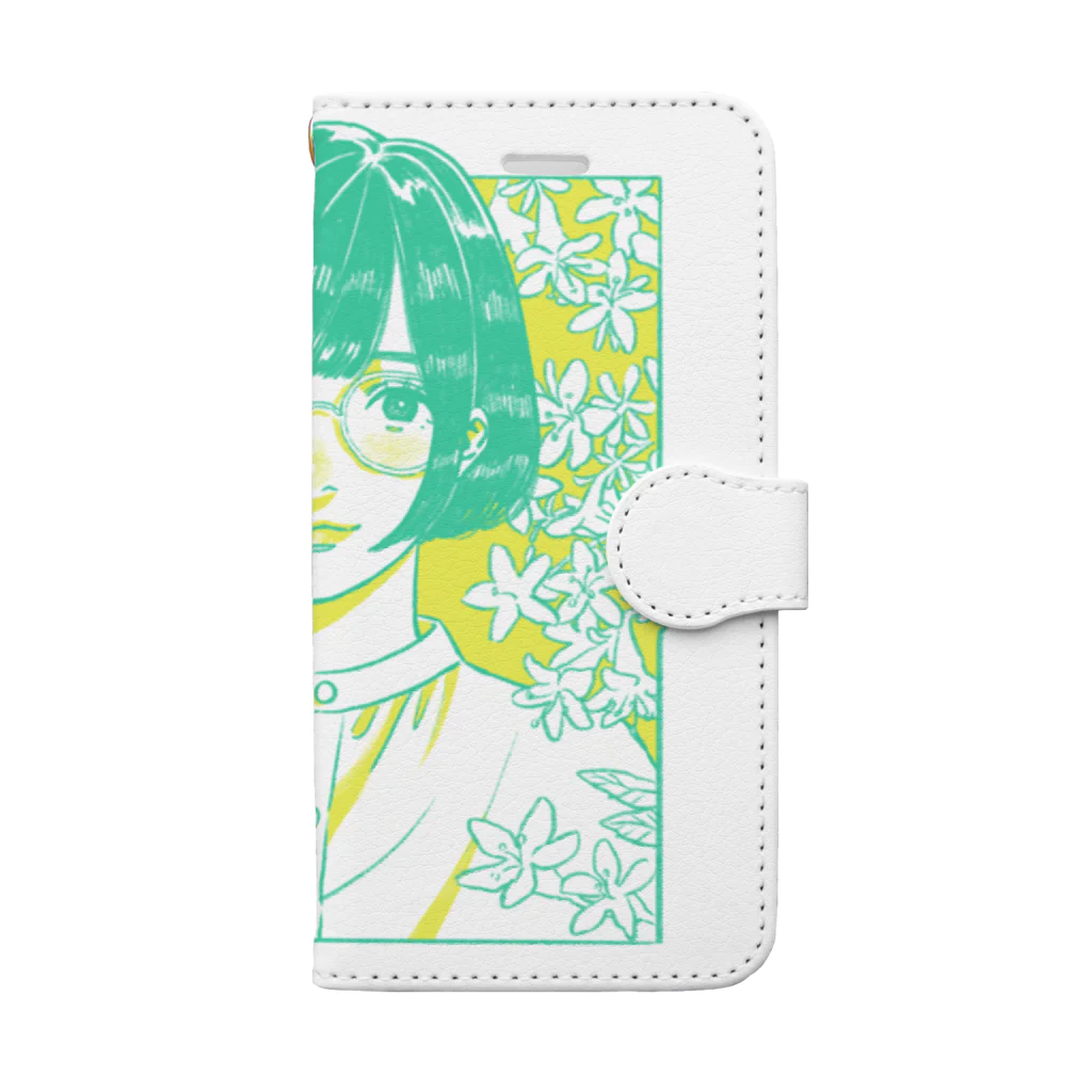 HAGU HOSHINO COLLABORATION STOREの【若】HAGU HOSHINO Smartphone Case Book-Style Smartphone Case