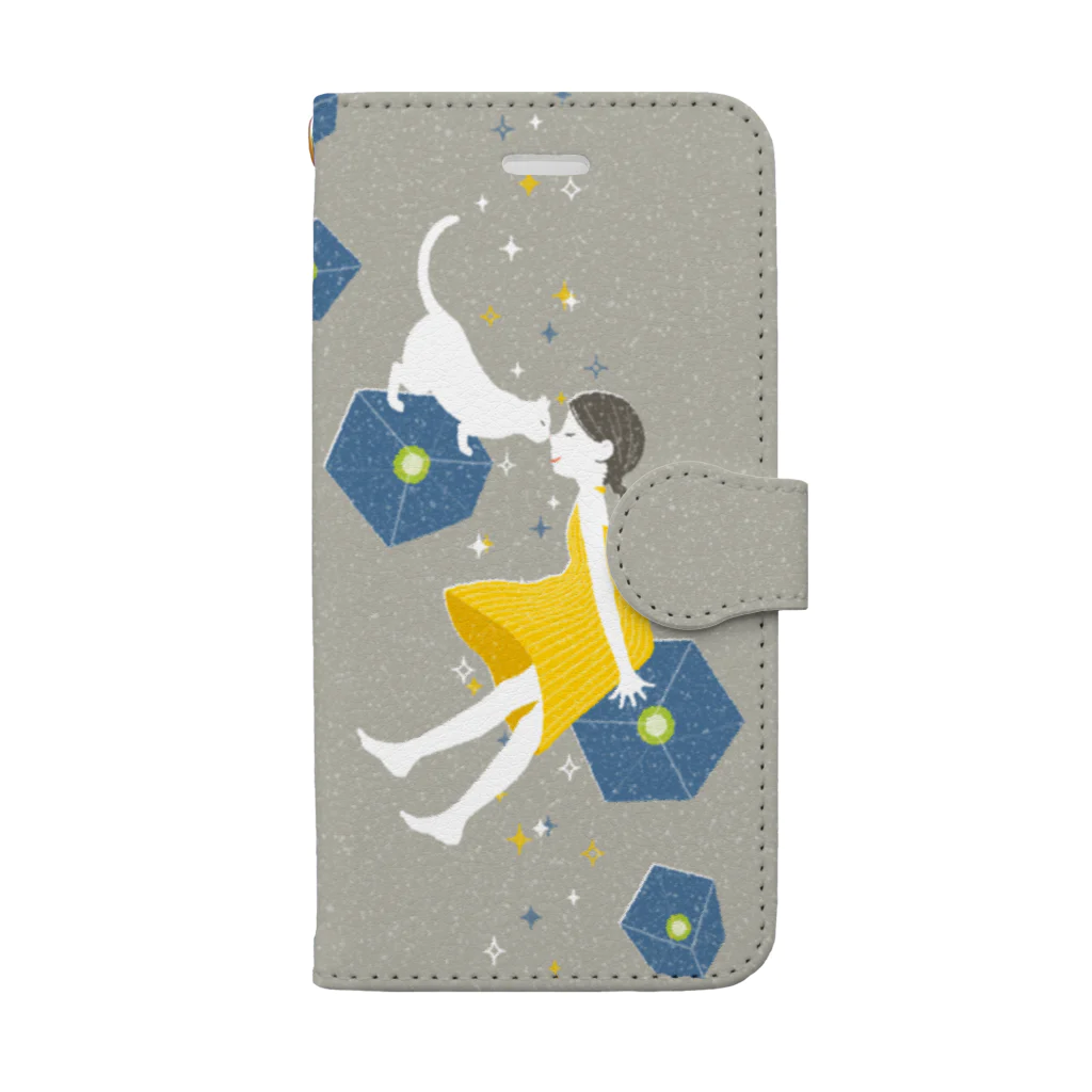 123izmのおはなチュッチュ Book-Style Smartphone Case