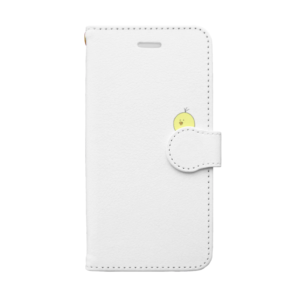 りおちゃんの林檎スのムキムキなひよこ Book-Style Smartphone Case