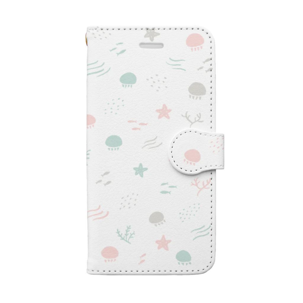 なしもものパステルくらげちゃん Book-Style Smartphone Case