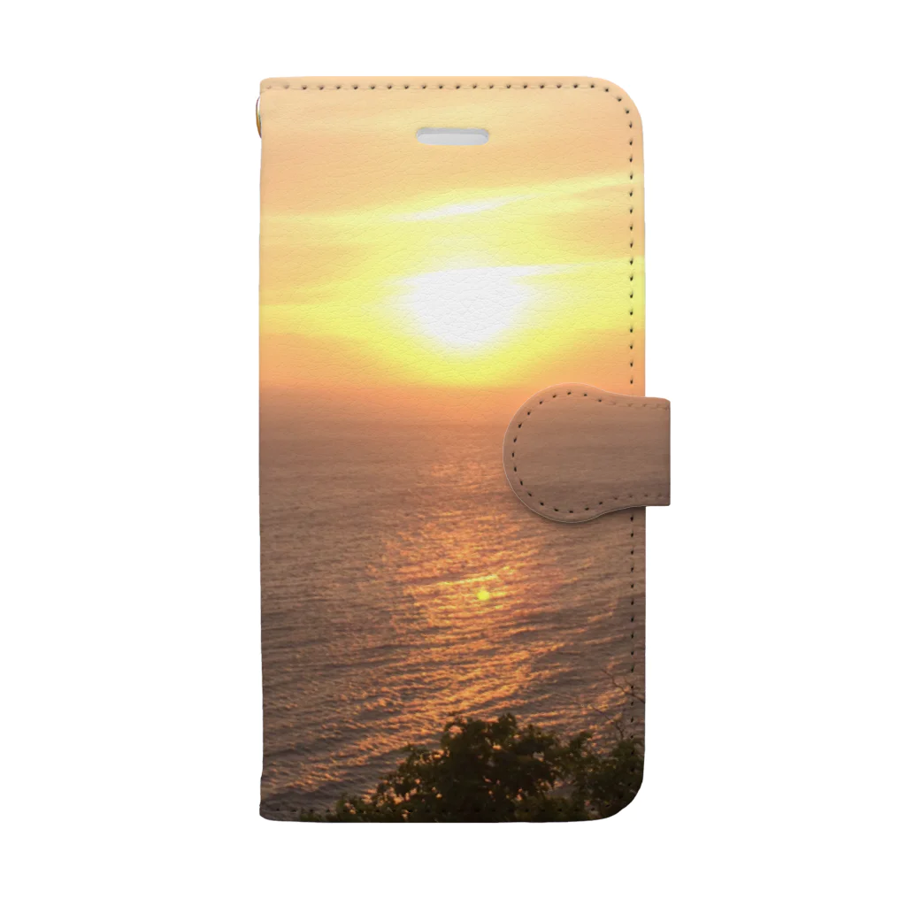 shizenhaの海に溶ける夕日  手帳型スマホケース