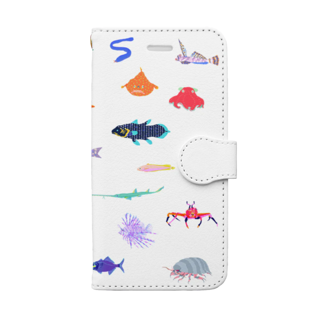 kyotsubeのカラフル深海生物 Book-Style Smartphone Case