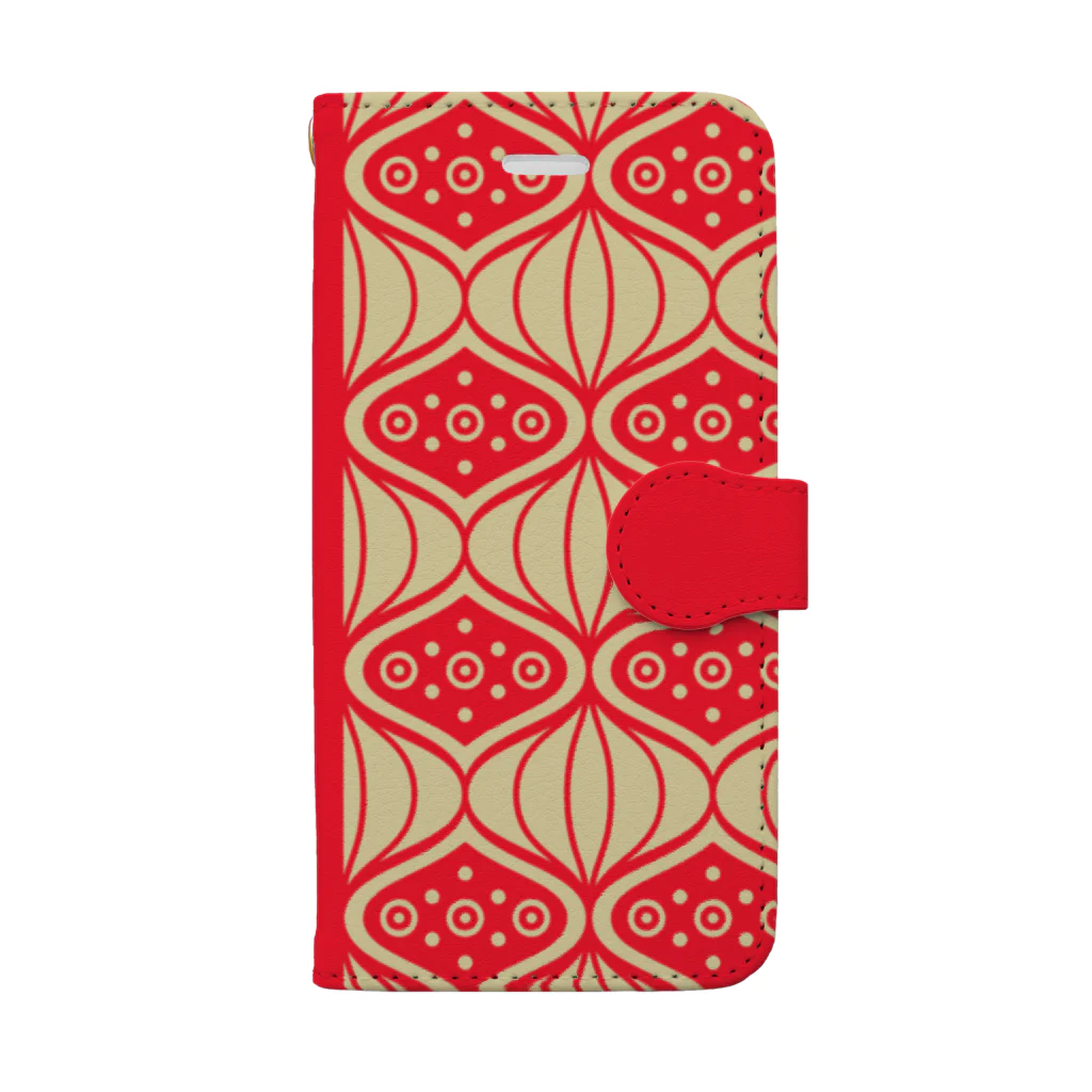 All Free - My Favorite -の【iPhone 8/7/SE(第2世代)のみ】Chinese Pattern【フリー素材使用】 Book-Style Smartphone Case