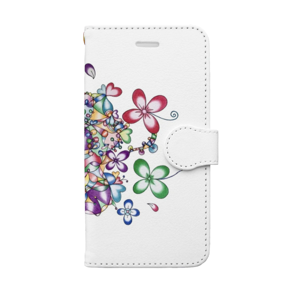 Bi-scent のインフィリッチフラワーズ…永遠の豊かさをもたらす花たち Book-Style Smartphone Case