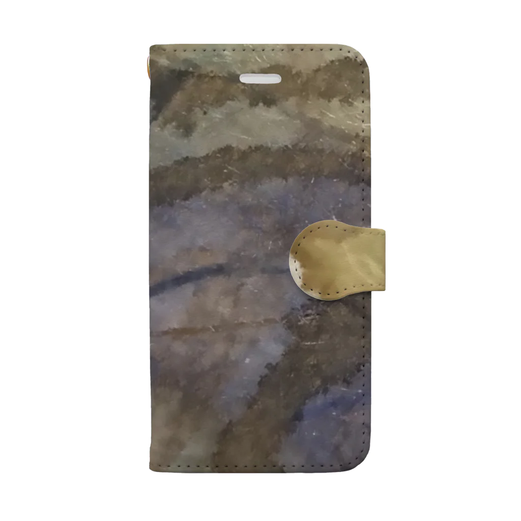 BENの「冬眠」 Japanese marble Book-Style Smartphone Case