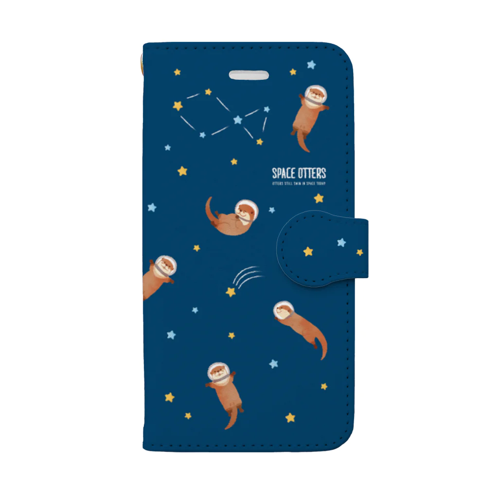 カワウソとフルーツのスペースカワウソ Book-Style Smartphone Case