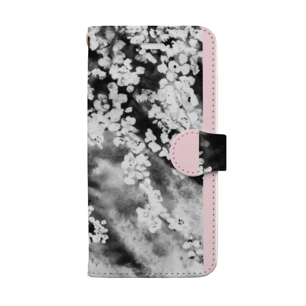 中村青雨 水墨画家  ArtgalleryのSAKURA （売切れ） Book-Style Smartphone Case