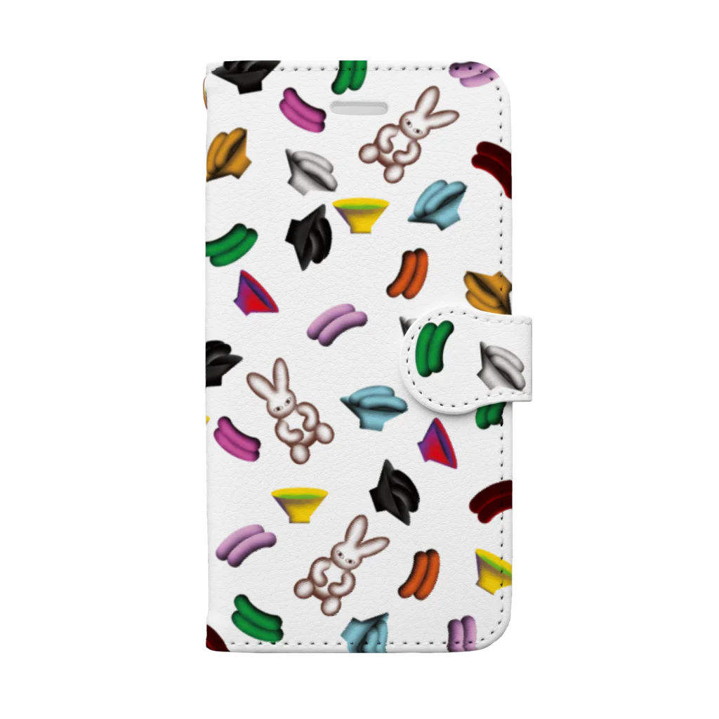 SHOP CMYKのLucky Rabbits 〈iPhone全機種対応〉 Book-Style Smartphone Case