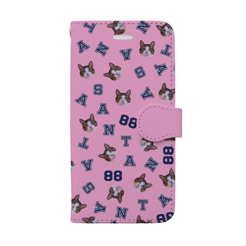 まいにちサン太ですぅのまいにちサン太88ピンク Book-Style Smartphone Case