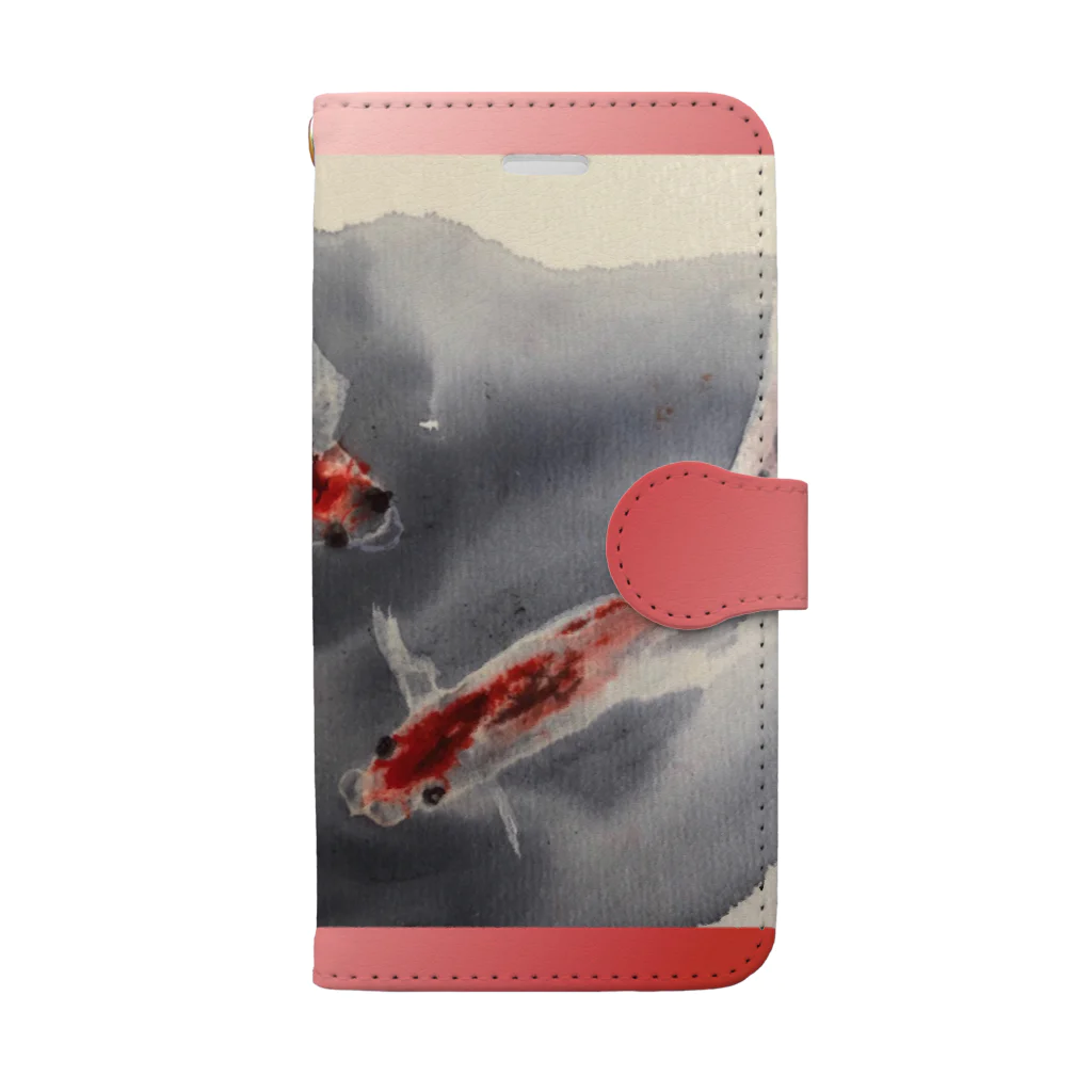 中村青雨 水墨画家  Artgalleryの金魚　限定1点‼️ Book-Style Smartphone Case