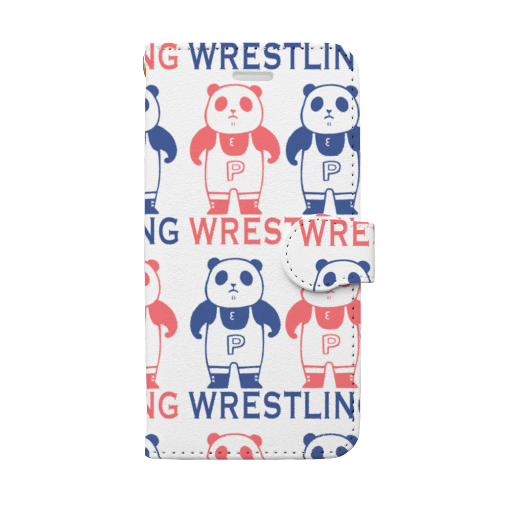 パンダプロレス&パンダジムのパンダプロレス　レスリングスタイル Book-Style Smartphone Case