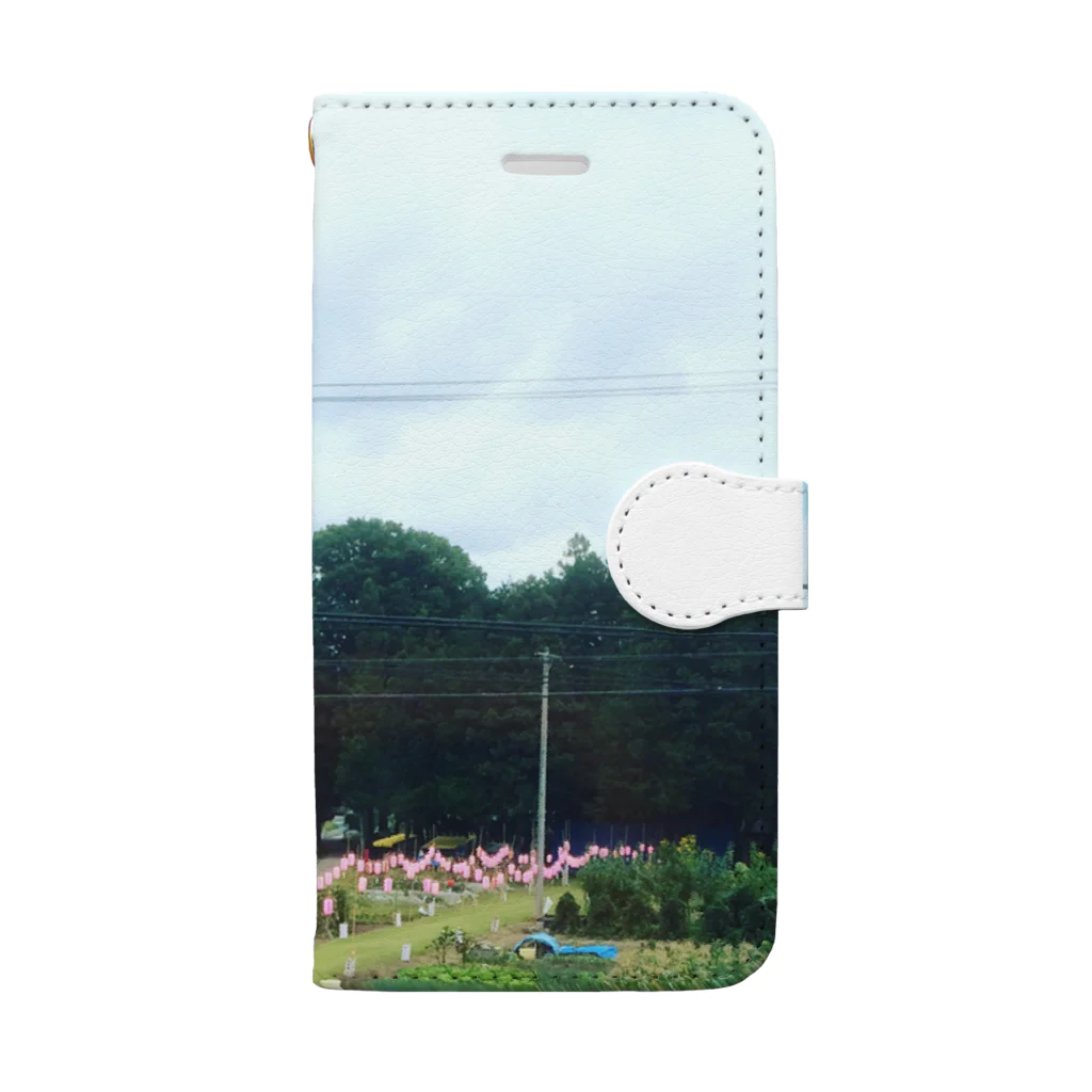 suzumusi2の実家から見えた神社のお祭りの日の写真 Book-Style Smartphone Case