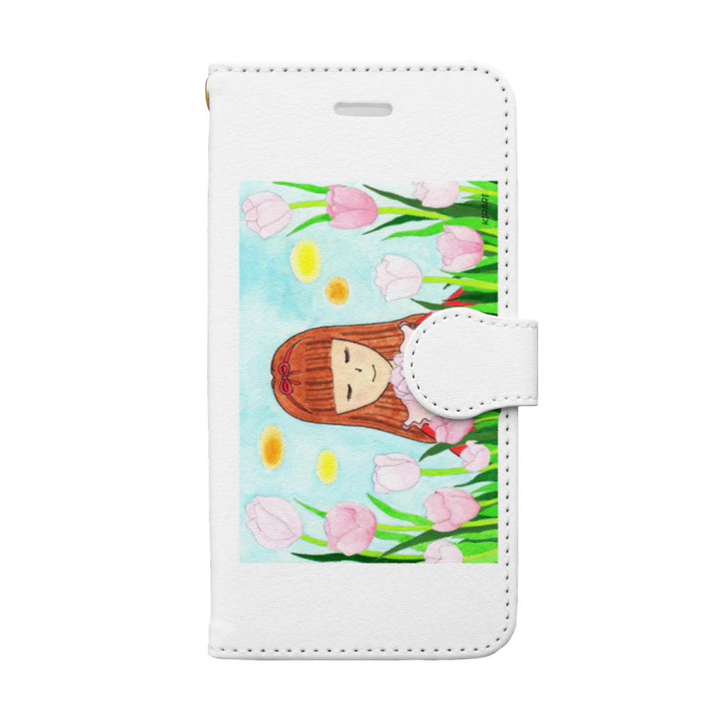 KIRARIの夢色雑貨屋さんの「ピンクダイヤモンドが咲く頃」 Book-Style Smartphone Case