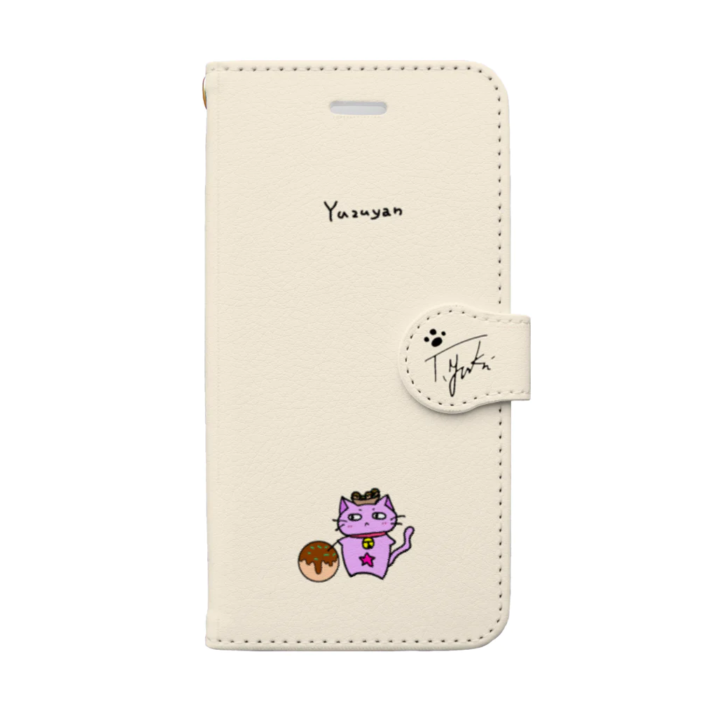 きっとこれが帯刀(仮)のたこ焼き持ったねこ　iPhone Book-Style Smartphone Case