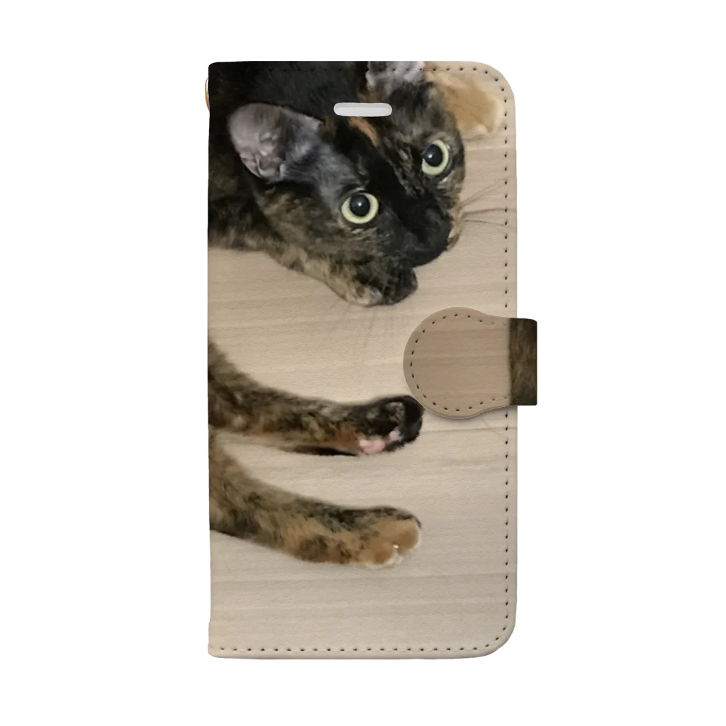 minequitaのサビ猫タビ 手帳型スマホケース