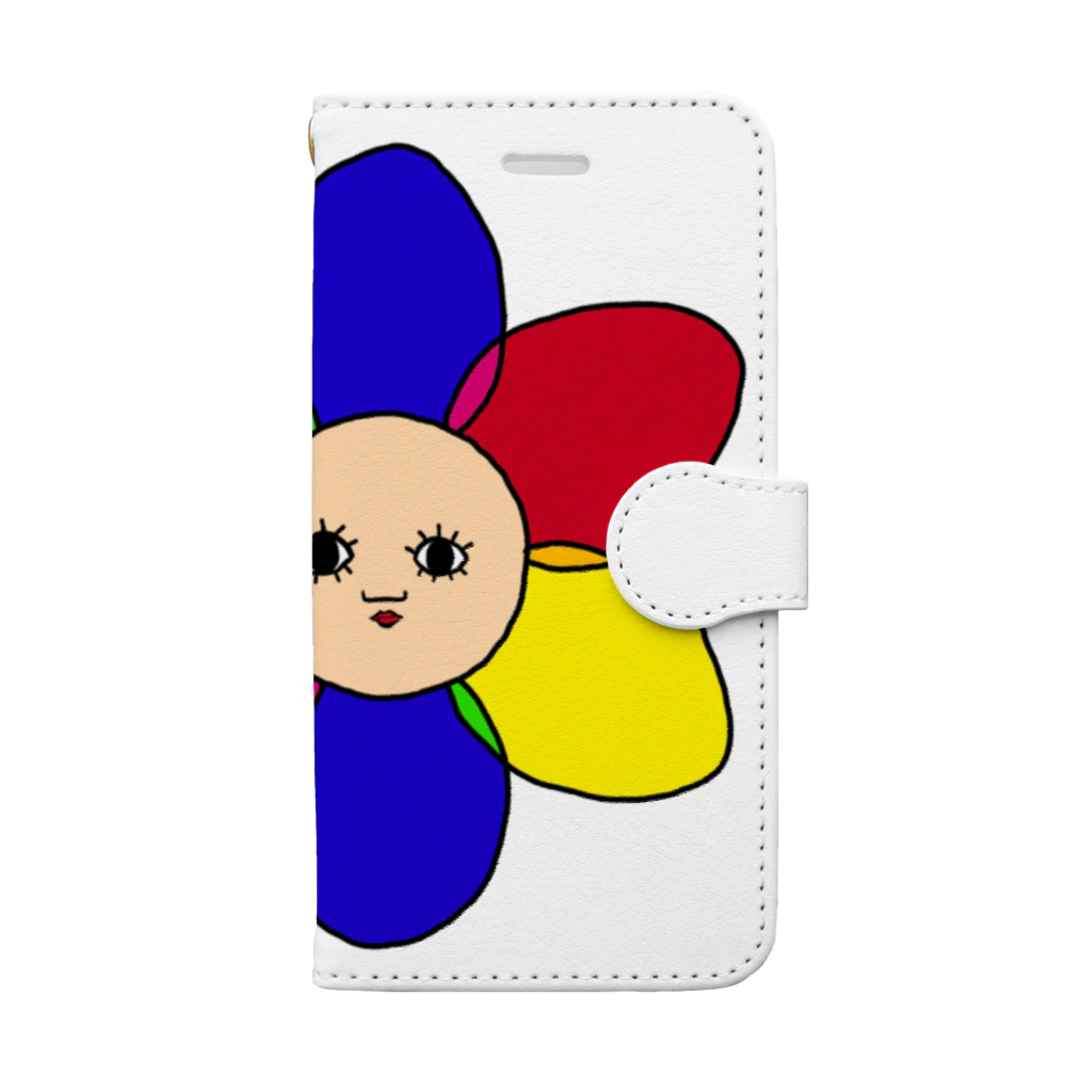 Flowerにんげん　FlowerningenのFlowerにんげん　手帳型スマホケース Book-Style Smartphone Case