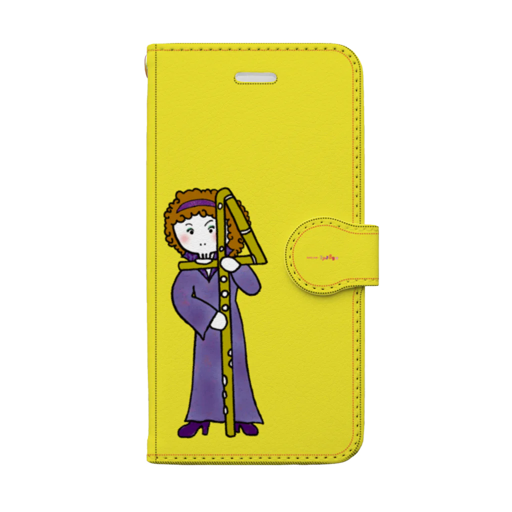 ミナミハチゴーのiPhoneSE&678-コントラバスFlute女子 Book-Style Smartphone Case