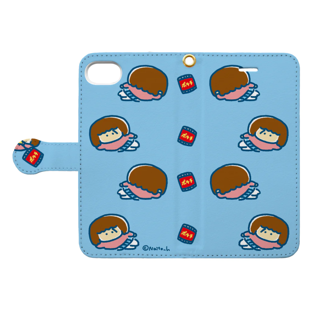 Naito_hのポテチ食べるよ Book-Style Smartphone Case:Opened (outside)