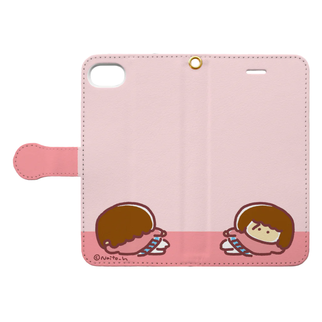 Naito_hのボ―――――っとしてるわたしシンプル Book-Style Smartphone Case:Opened (outside)